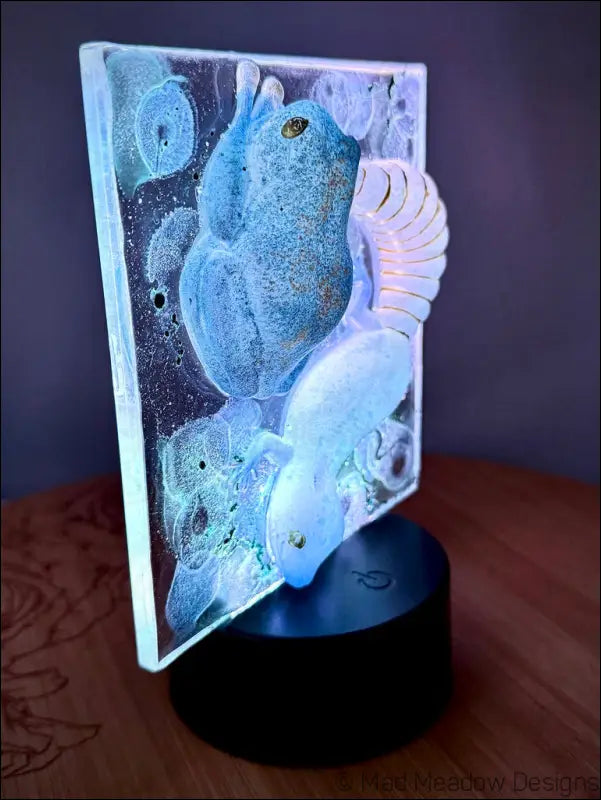 Whimsical Glowing Tree Frog and Gecko RGB Color Change Night Light - Light
