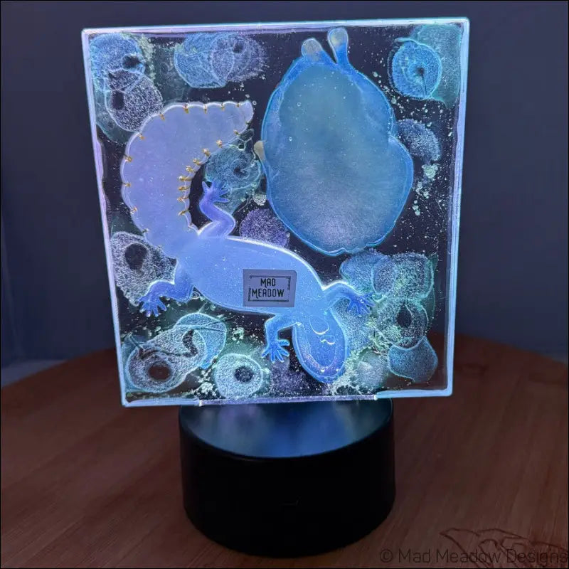 Whimsical Glowing Tree Frog and Gecko RGB Color Change Night Light - Light