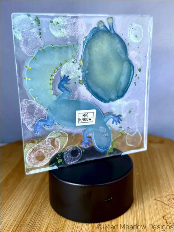 Whimsical Glowing Tree Frog and Gecko RGB Color Change Night Light - Light